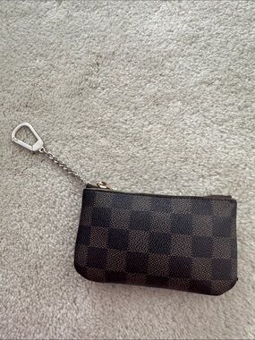 Daisy Rose Checkered Keychain Card Holder